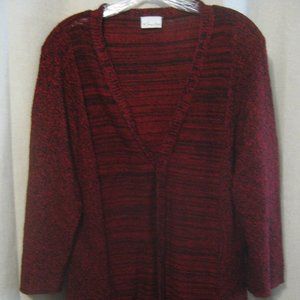 Kim Rogers plus size red/black cardigan